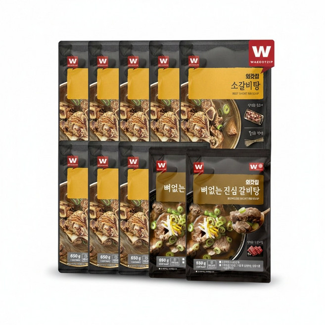 외갓집 든든한 보양식 갈비탕8개+뼈없는 갈비2개, 10개, 650g