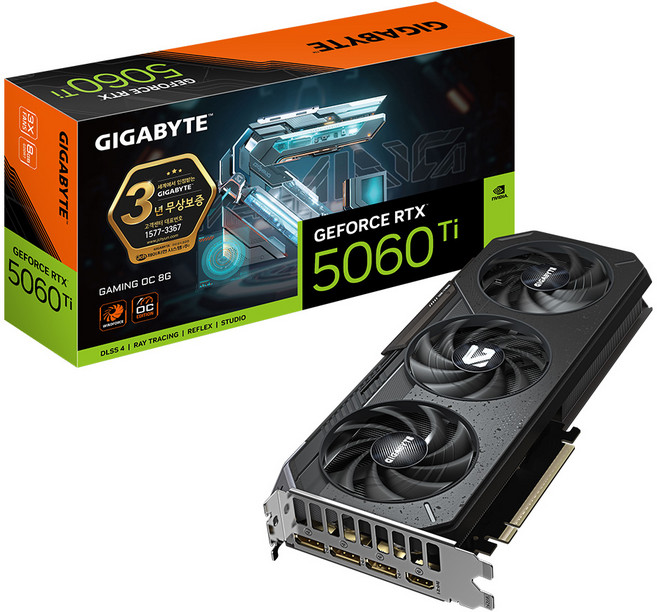 GIGABYTE 엔비디아 지포스그래픽카드 RTX5060TI GAMING OC D7 8GB 게이밍