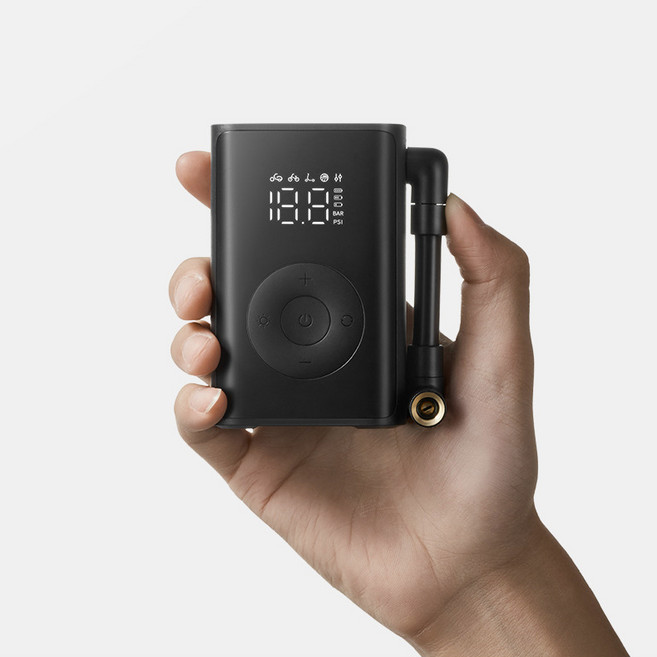 샤오미 전동펌프 미니 에어펌프 휴대용 공기주입기 자동차 자전거 전동퀵보드, 1개, 블랙