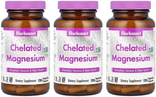 블루보넷 킬레이트 마그네슘, 120정, 3개