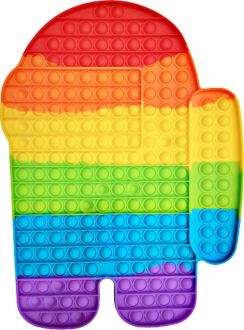 크앤비 KC인증 초대형 무지개 팝잇 푸쉬팝 푸시팝 버블 미니 파빗 팟입(무지개 팔각 원형 하트는 30cm초대형 네모는 40cm초초대형), 43cm초초대형제자리어몽, 1개