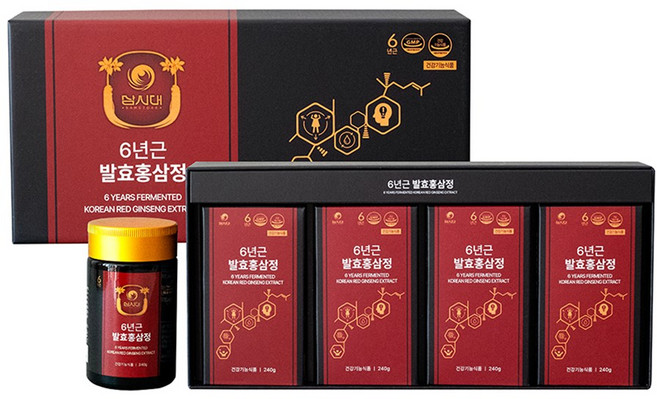 삼시대 6년근 발효홍삼정, 4개, 240g