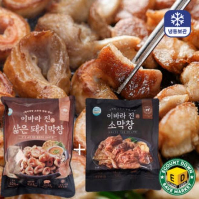 이바라 진 삶은 돼지막창 620g(소스20g포함)+소막창 420g(소스20g포함), 620g, 1개