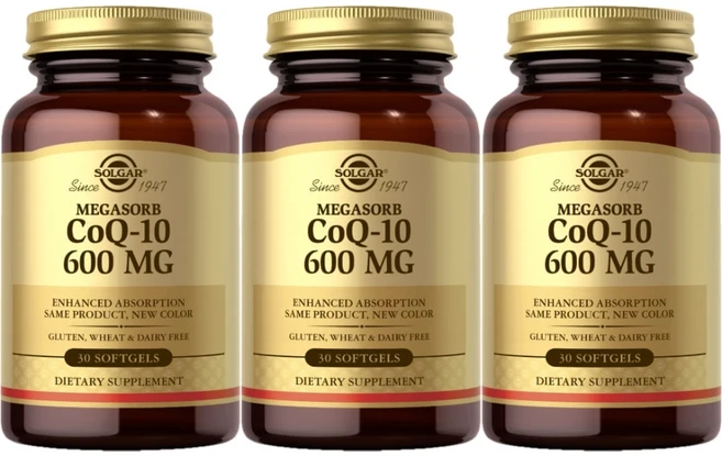 Solgar Megasorb CoQ-10 600mg 소프트젤 30정 x 3, 3개 - 쿠팡