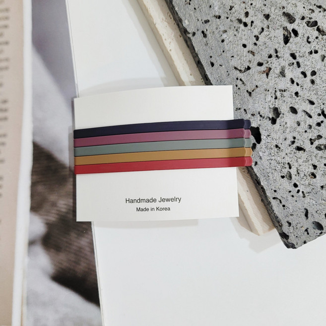 국산 일자 빼빼로 무광 고무코팅 앞머리고정 옆머리핀 얇은 실핀 5개세트