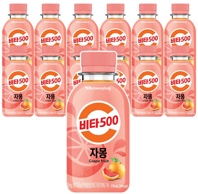 광동 비타500 자몽, 170ml, 12개