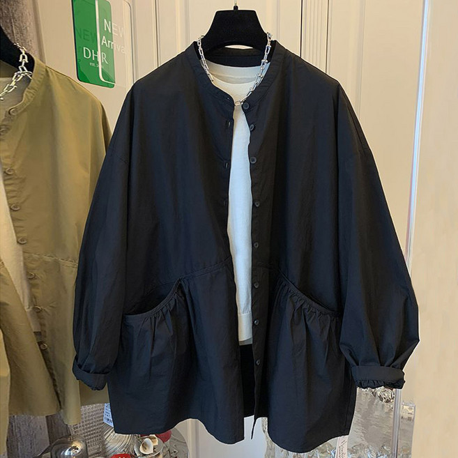 남녀공용 봄 가을 간절기 무지 캐주얼 윈드브레이커 바람막이 자켓 점퍼 아우터 캐주얼윈드재킷