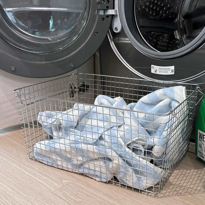 도도팩토리 와이어바스켓 점보 스테인리스 수납 빨래 바구니
