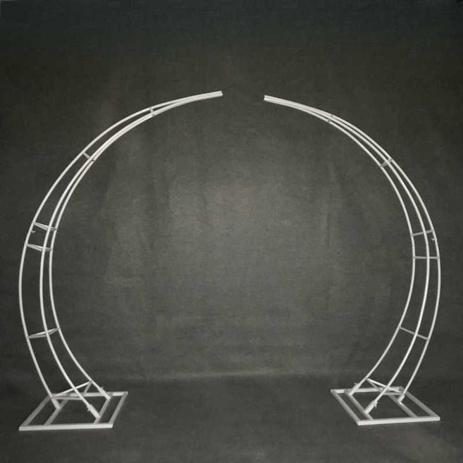 웨딩 아치 프레임 촬영 소품 포토 부스 행사 게이트, 양뿔아치 1.8+2.1 검정색 1쌍