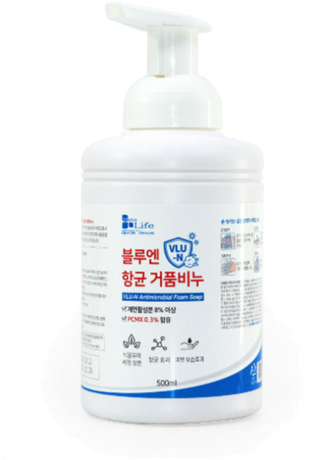 블루엔 항균 거품비누 500ml, 1개