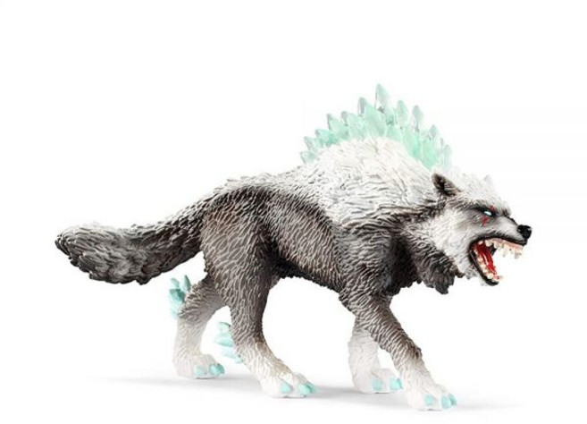 Schleich Eldrador 몬스터 생물 신화 눈 늑대 액션 피규어 - 마법의 얼음 동물 조각상 사나운 매혹적인 현실적인 장난감 남아 소녀를 위한 선물 만 7세 이상