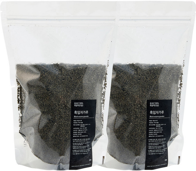 방앗간청년 흑임자 검은깨 가루, 500g, 2개