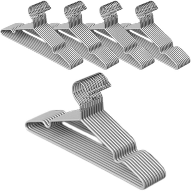 스텐 옷걸이 논슬립 고정형 튼튼한 세탁소용, 그레이, 30개