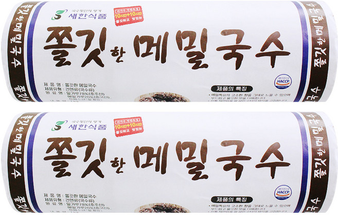 새한식품 쫄깃한 메밀국수, 2개, 1kg