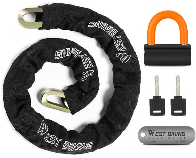 시그니처베이지 자전거 킥보드 자물쇠 열쇠 유락 관절락 도난방지 YPZ092, 블랙, 1개