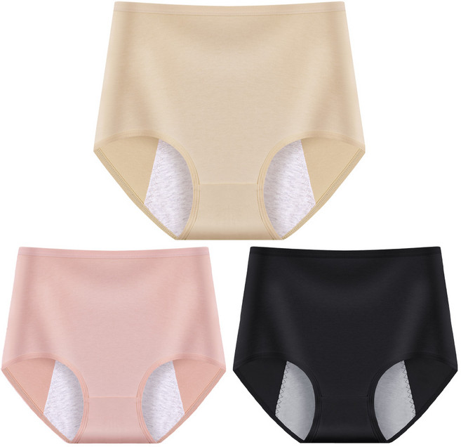 미미캐츠 3매세트 빅사이즈 105~120 까지 하이웨스트 면스판 여성 위생팬티 P-3133