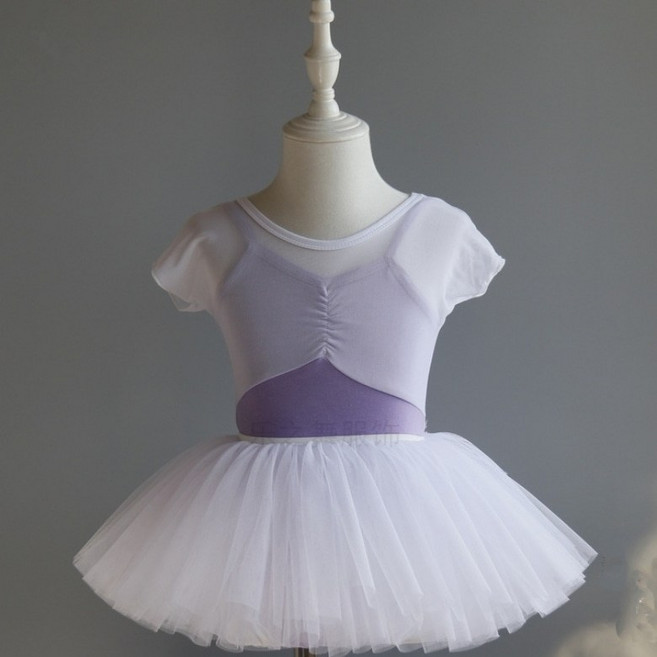 구빠방 아동 일체형 튜튜 스커트 볼레로 레이어드 투피스 발레복