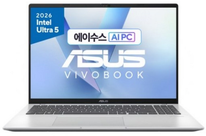 ASUS 2026 비보북 16 코어Ultra5 인텔 14세대, 쿨실버, X1607AA-MB045W, 512GB, 16GB, WIN11 Home - 에이수스 노트북