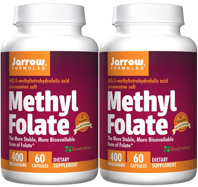 Jarrow FORMULAS 賈羅公式 甲基葉酸素食膠囊 400mcg, 60顆, 2罐