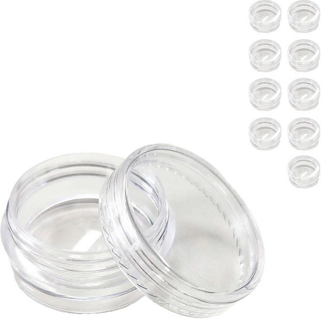 살림모아 화장품공병 투명 크림용기 2g, 10개