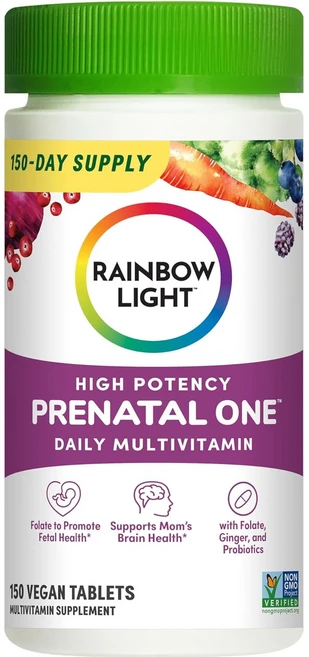 레인보우라이트 프리네이탈 원 멀티비타민 타블렛 글루텐 프리 비건, 1병 - 쿠팡