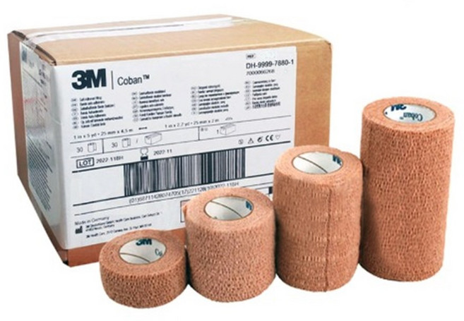 3M 쓰리엠 코반 2인치 5cm x 4.5M 자가접착 탄력붕대 5롤, 5개, 1개입