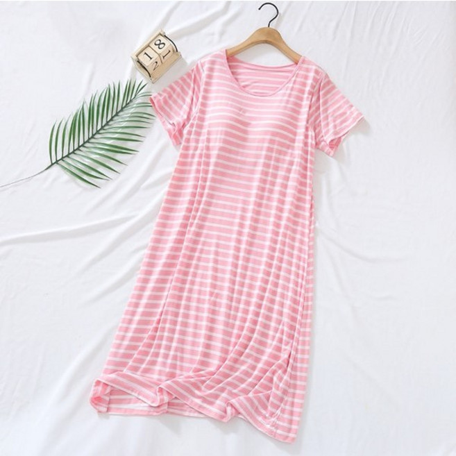 브라캡 찰랑 모달 여름 반팔 잠옷 원피스