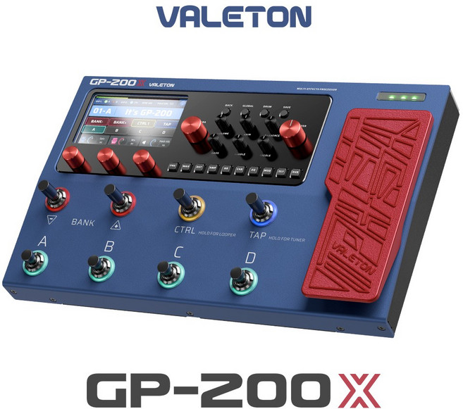 [VALETON 10주년 기념 한정모델] Valeton - GP-200X / 멀티이펙트 프로세서 (어댑터 포함), 1개
