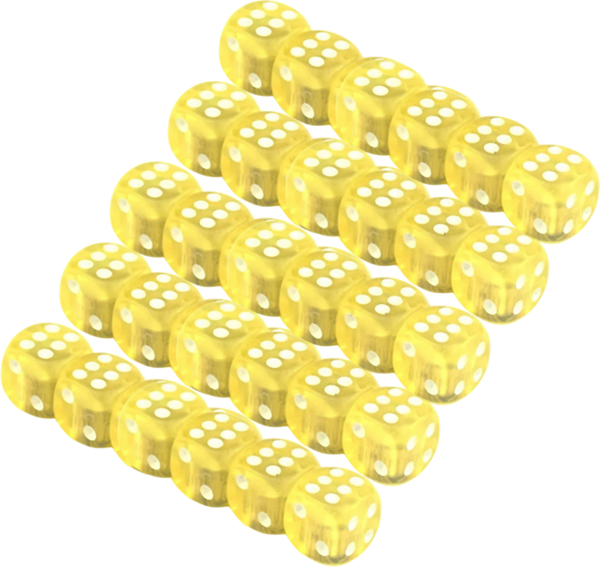 빛돌아이 주사위 보드게임용 30P(레드 퍼플 그린 블루.옐로우), 노랑30p, 1개