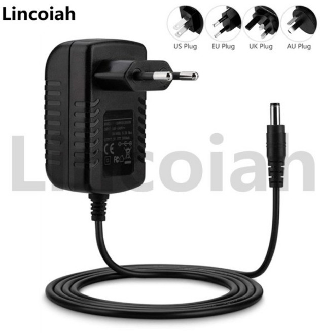 에코 도트 3세대 4세대 쇼 5 충전기용 아마존 알렉사 어댑터용 12V 1.5A 1.25A 전원 코드 15W