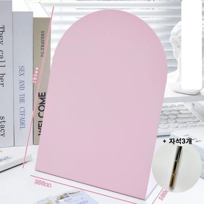 [제이스샷] 마그네틱 부착 스탠드 철판메모보드+자석3개, 1개