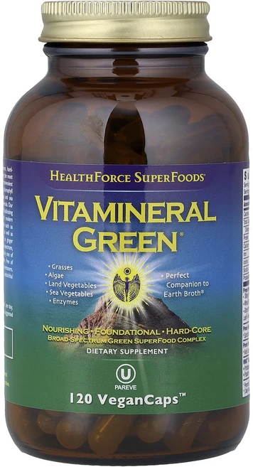 헬스포스수퍼푸드 비타미네랄 그린 120 베지캡슐, 5개, 120정 - 쿠팡