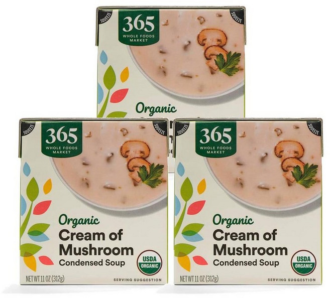 365 홀푸드마켓 버섯 농축 수프 크림 312g, 3개