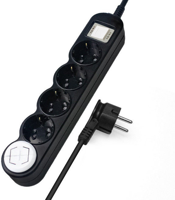 에코파워탭 국내 제조 과부하차단 틈새멀티탭 5구 YS-M501, 블랙, 1개, 5m