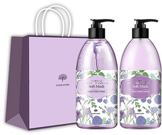 샤샤 소프트 머스크 바디2종 선물세트, 1세트