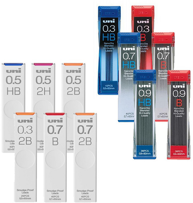 유니 샤프심 나노다이아 샤프심 202ND, 0.5-2B