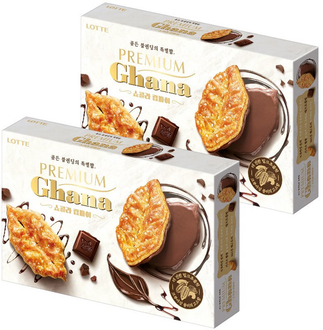 가나 프리미엄 쇼콜라 립파이, 132g, 2개