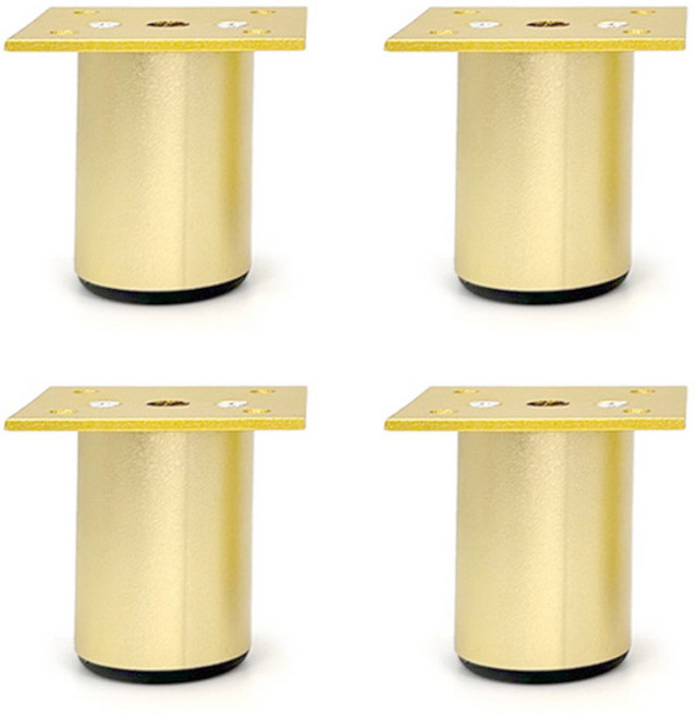 아이베란다 알루미늄 소파다리 싱크대 가구다리 높이조절 발통, 4개, 골드 60mm OC