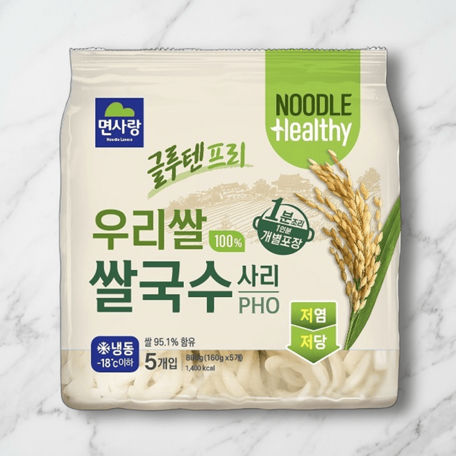면사랑 냉동면 우리쌀100% 쌀국수사리, 5개, 160g