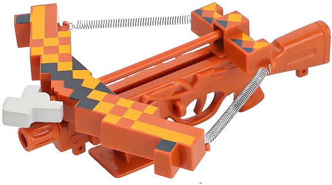 마인크래프트 석궁 마크 무기 장난감 무기창고 원거리 발사 어린이 남아 선물, 1개, 갈색