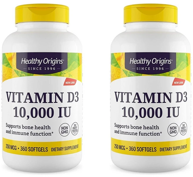 헬시오리진 비타민 D3 10000IU 360정 2개 - 쿠팡