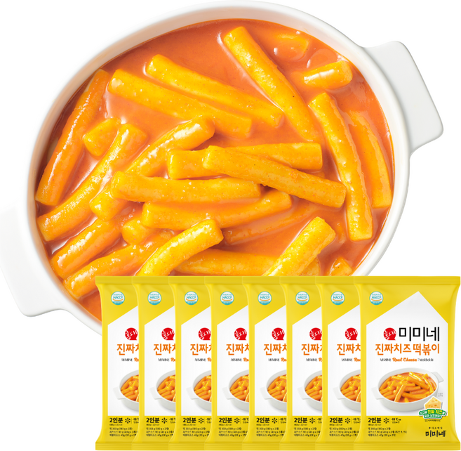 [미미네] 진짜치즈 떡볶이 480g (총16인분), 8개