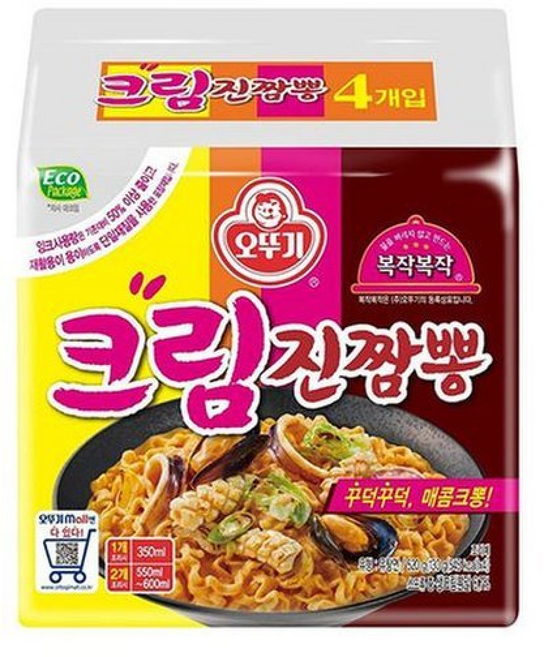 봉지라면 오뚜기 크림진짬뽕, 1개