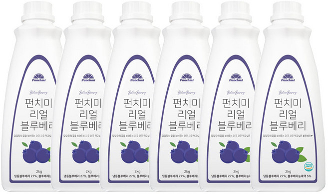 펀치미 블루베리 베이스 6개묶음, 6개, 2kg