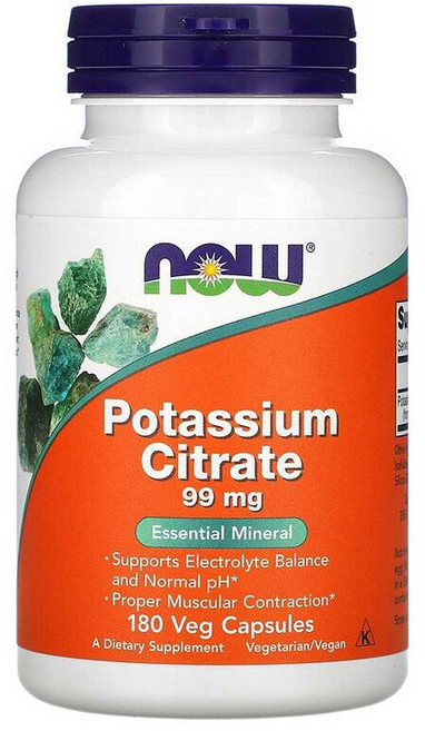 나우푸드 칼륨/포타슘 시트레이트 Potassium Citrate 99mg 180캡슐, 1개, 180정