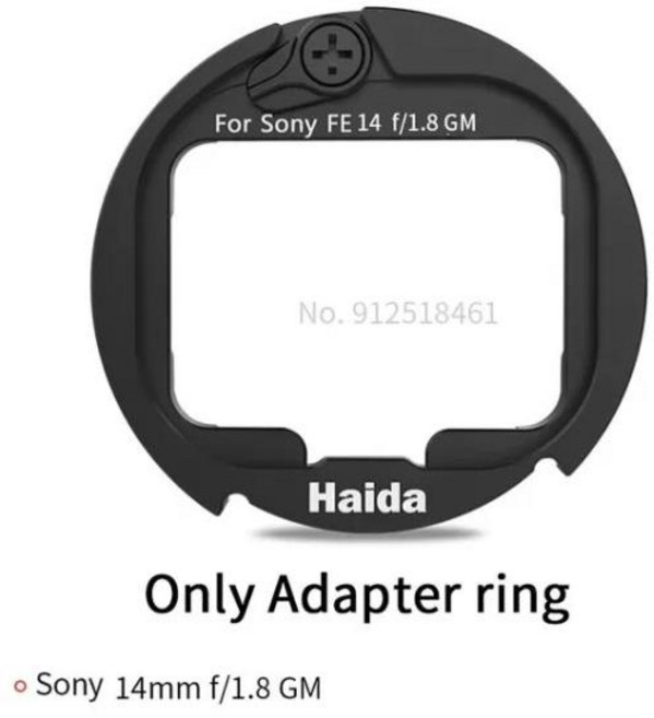 Haida 후면 렌즈 필터 어댑터 링 Sony FE 12-24mm Nikon Samyang Tamron 15-30 카메라용, Sony 14mm 1.8 GM, 1개, 03 Sony 14mm 1.8 GM