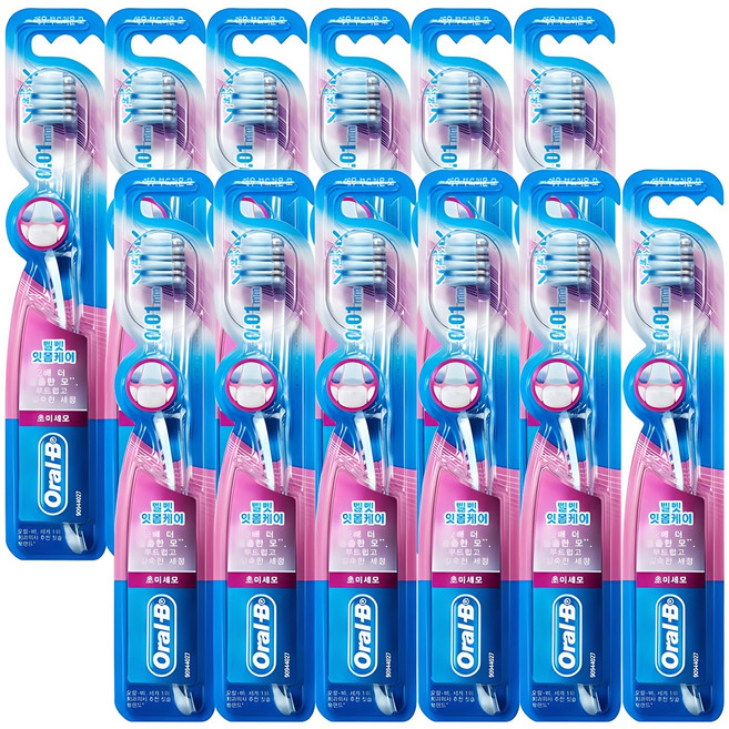 오랄비 벨벳 초소형헤드 잇몸케어 칫솔, 1개입, 12개