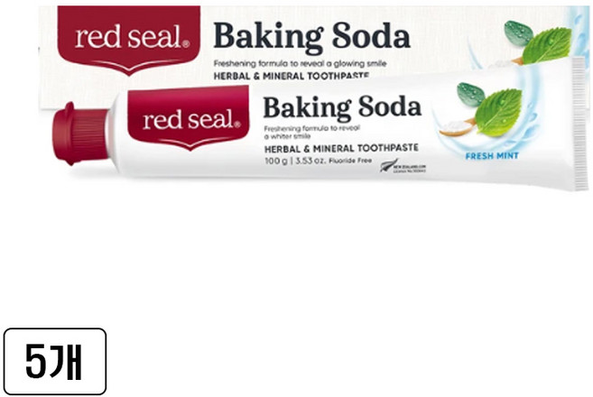 레드씰 베이킹 소다 치약, 100g, 5개