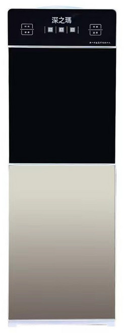 廠家批發飲水機立式家用冷熱冰製冷臺式桶裝水辦公室宿舍學校開水, 1個, 1L, 雙玻璃門85高銀色:冷熱(開水＋冰水)