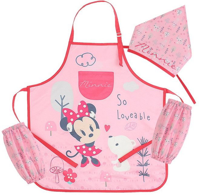 디즈니 아동 방수 미술 요리 김장 놀이 체험 스토리 앞치마 세트